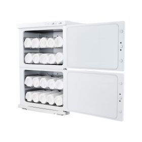 Hot Towel Warmer, 10 gal Large Capacity 2-Tier Towel Warmer Cabinet with Clip & 4 Stainless Steel Racks, Holds up 48 Towels