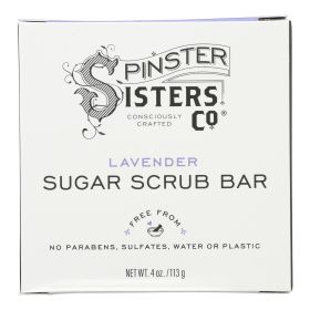 Spinster Sisters Company - Scrub Bar Sugar Lavender - 1 Each-4 Ounces
