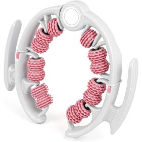 Anti-Cellulite Massage Roller Lymphatic Drainage Deep Tissue Fascia Blaster Muscle Roller For Legs Buttocks Body Sculpting Skin Smoothing Massage (Option: Whit and pink)
