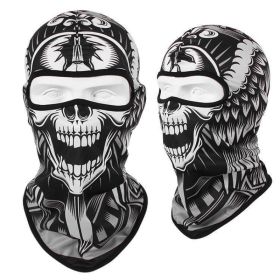 Summer Ice Silk Sun Protection Mask Men's Head Cover Full Face Fishing Sun Protection Scarf (Option: TLB417-Free Size)