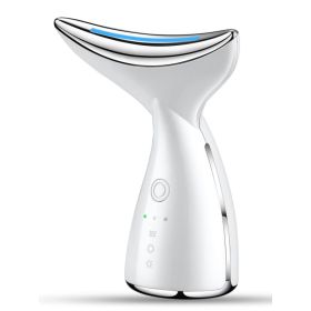 Face And Neck Tightening Device, Firm And Tightens Sagging Skin Face Neck Massager, Beauty Facial Massager For Women And Men - White (Option: white)