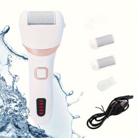 Electric Foot Grinder And Callus Remover, Electric Foot Polisher, Rechargeable Foot Washing And Pedicure Kit, Suitable For Cracked Heels And Dead (Option: white)