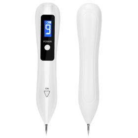 2 PCS Skin Tag Repair Kit Portable Beauty Equipment Multi-Level With Home Usage USB Charging LCD Level Adjustable 12 Replaceable Needles (Option: white)